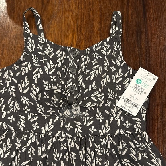 Carter's Black and White Leaf Print Jumpsuit - Picture 2 of 4